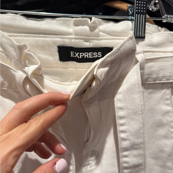 Express White High-Waisted Pants - Picture 2 of 5